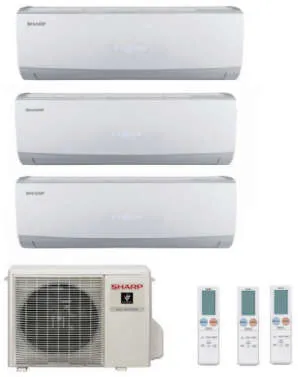 Condizionatori SHARP CONDIZIONATORE TRIALSPLIT 9000 9000 12000 BTU INVERTER in offerta e a rate. Prezzo chiavi in mano.